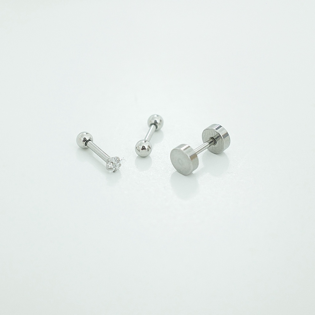 [COMBO] Tiết Kiệm 10-15K Set Khuyên Tai Titan Unisex Không Đen Không Ngứa Không Gỉ Sét Không Dị Ứng julies box 66