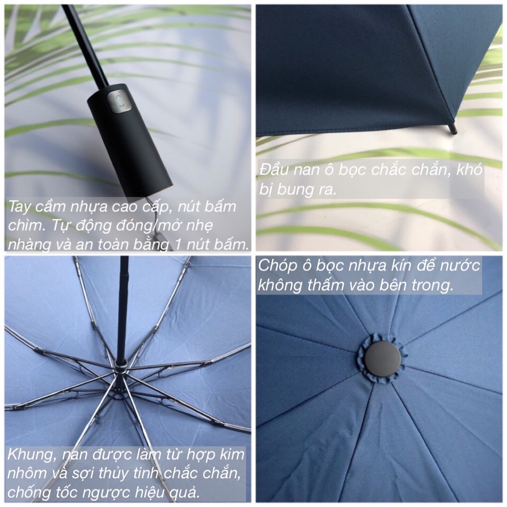 Ô tự động thông minh Ô đi mưa Nason Umbrella phiên bản V3 chống gió cấp 6, tối ưu hóa khả năng chắn nước