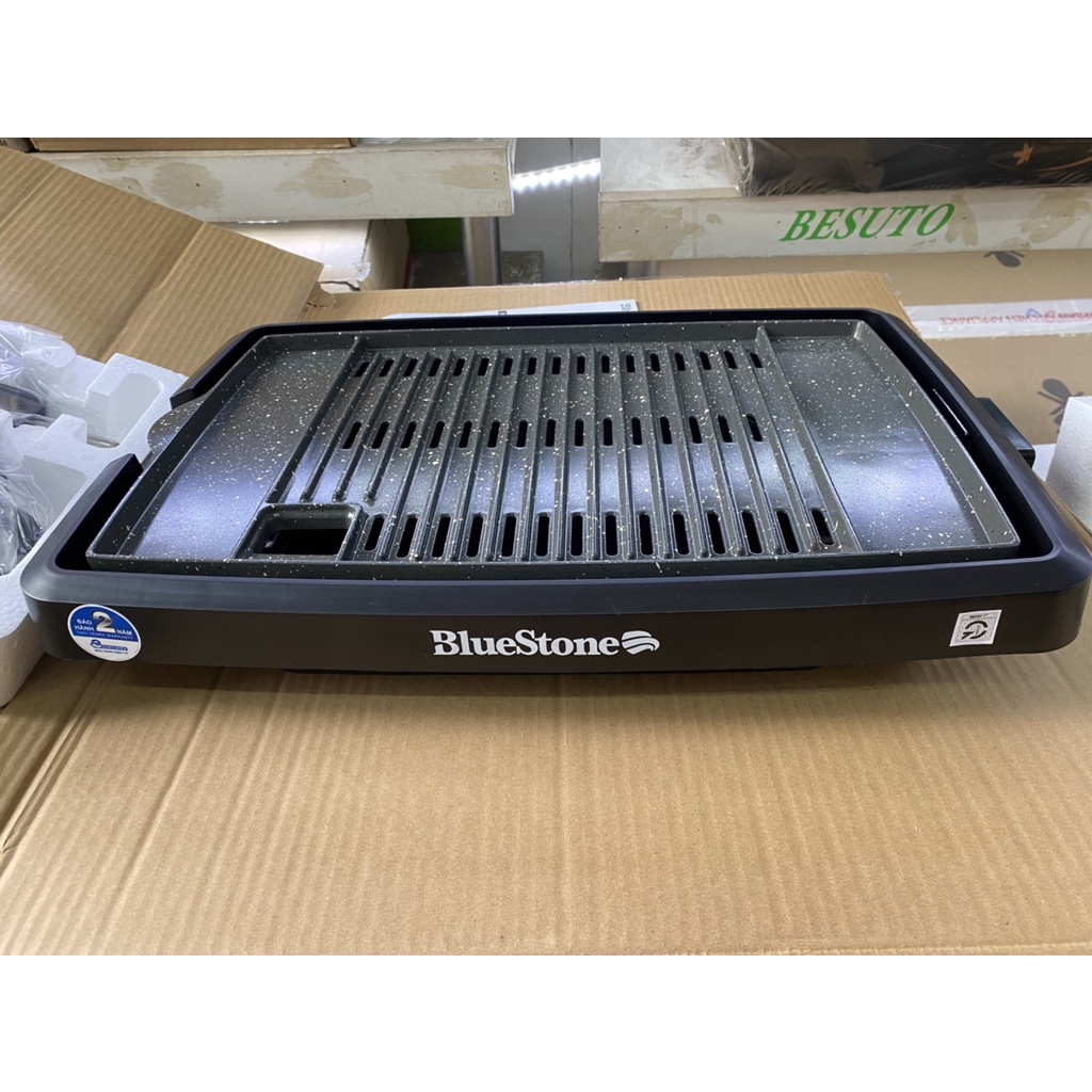 Mua1 Tặng1 Quà 0đ) Bếp vỉ nướng điện không khói BBQ Bluestone EGB-7406 1400 W .Chống dính siêu bền ,bảo hành 24 tháng