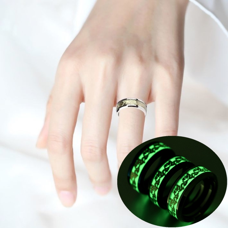 1 Nhẫn Inox Phát Sáng Thời Trang Tối Giản