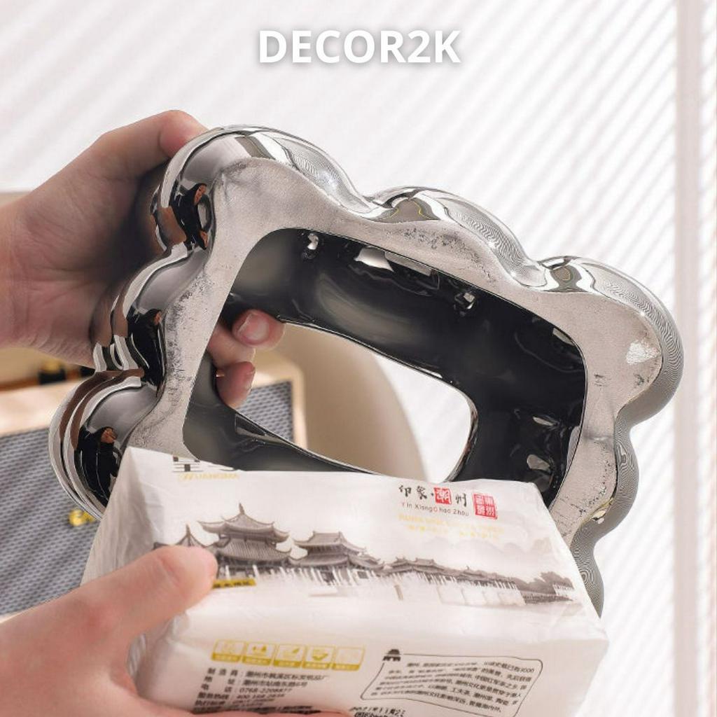 Hộp Đưng Khăn Giấy Bằng Gốm Sứ Để Bàn Thiết Kế Sang Trong Nổi Bật Decor Trang Trí Nhà Cửa