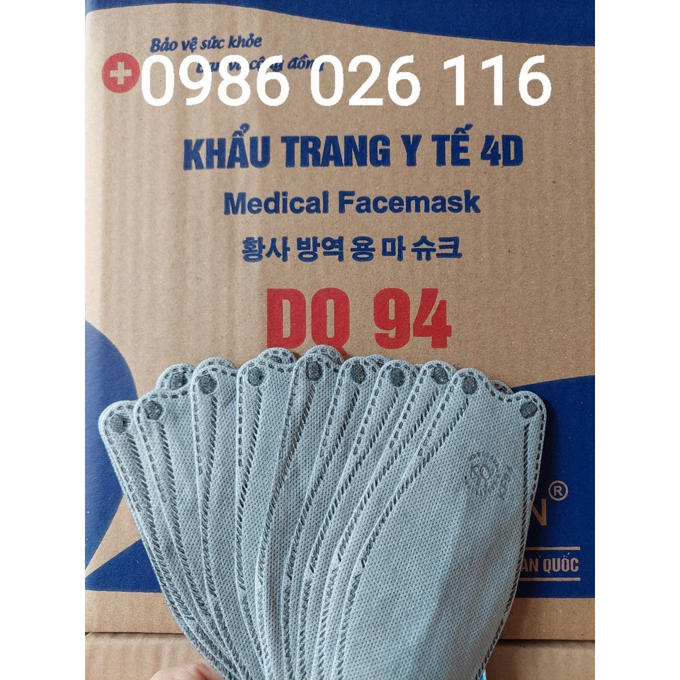 KF94-Thùng 300 cái khẩu trang 4D-DUY QUÂN, SX theo công nghệ Hàn Quốc, kháng khuẩn, chống bụi, thời trang