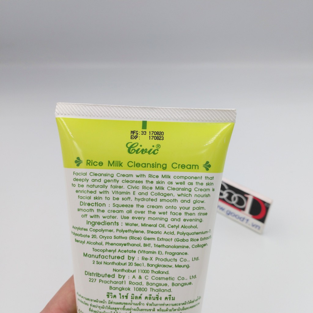 Sữa rửa mặt gạo 180ml Thái Lan