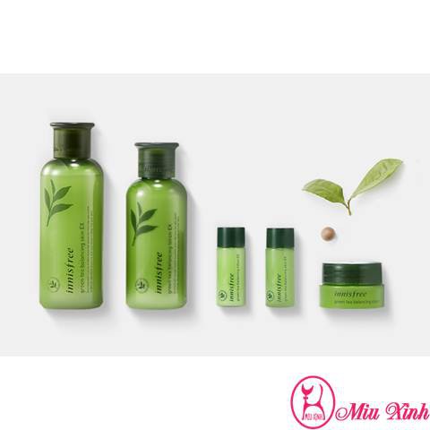 BỘ SẢN PHẨM DƯỠNG DA [INNISFREE] Green Tea Balancing Skin Care Set EX