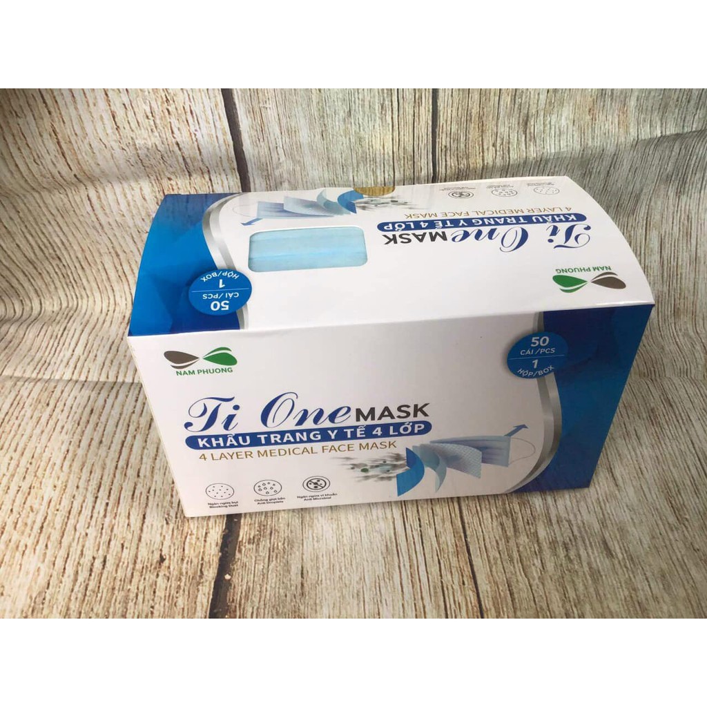 Khẩu trang y tế cao cấp Tione 4 lớp hộp 50 cái