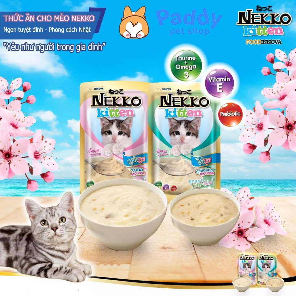 Pate Nekko Kitten Cho Mèo Con Dạng Sốt Mịn 70g