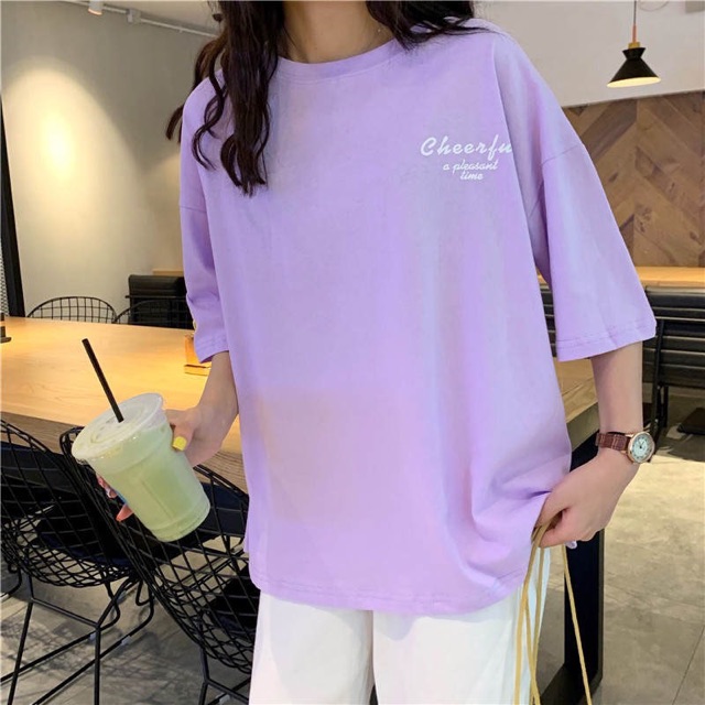 [Mã SKAMA06 giảm 8% tối đa 50K đơn 250K] [ PINK ] Áo thun tay lỡ CHEEFUL Unisex | BigBuy360 - bigbuy360.vn