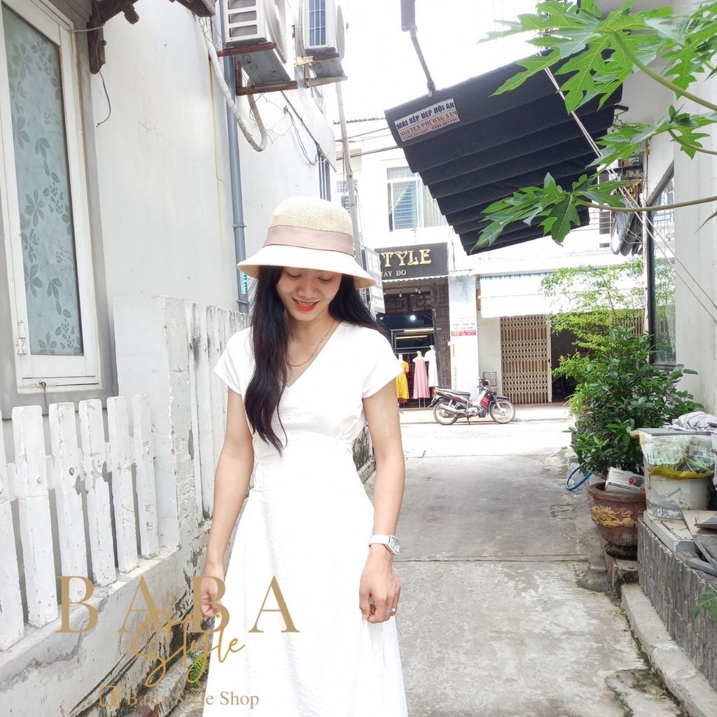 Mũ Cói Nữ Thời Trang vành Nhỏ Phong Cách Hàn Quốc Không Mất Phom Dễ Gấp Gọn Thân Thiện Môi Trường
