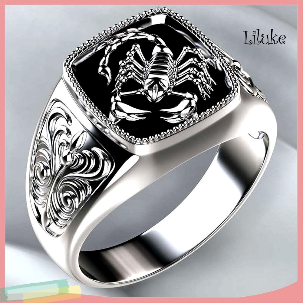 Nhẫn Hợp Kim Khắc Hình Bọ Cạp Độc Đáo Cá Tính Cho Nữ