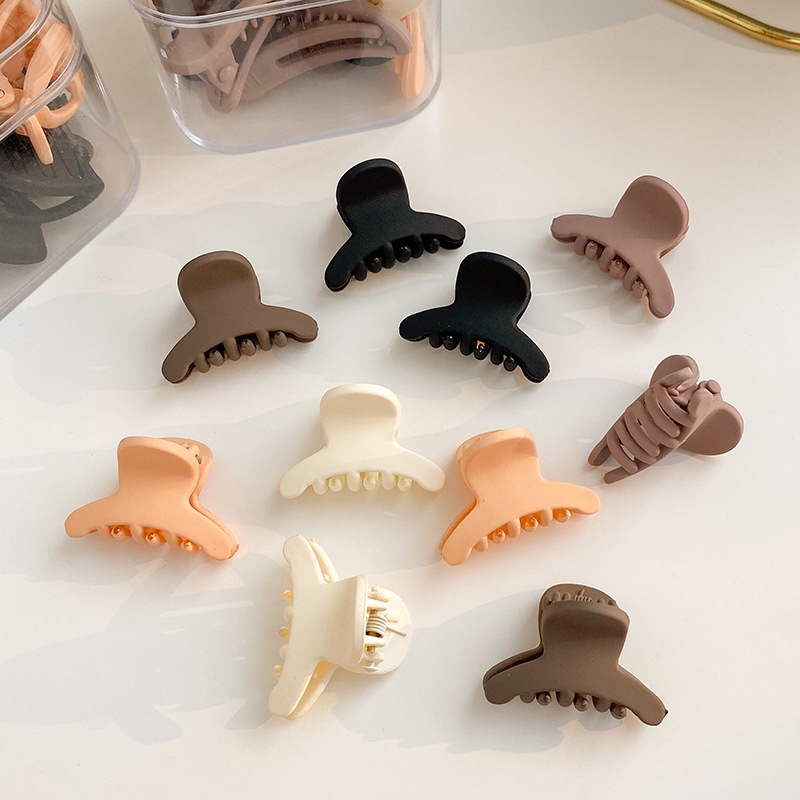 Kẹp Tóc Nhỏ Bằng Nhựa Nhám Phong Cách Hàn Quốc Thanh Lịch Thời Trang Cho Nữ