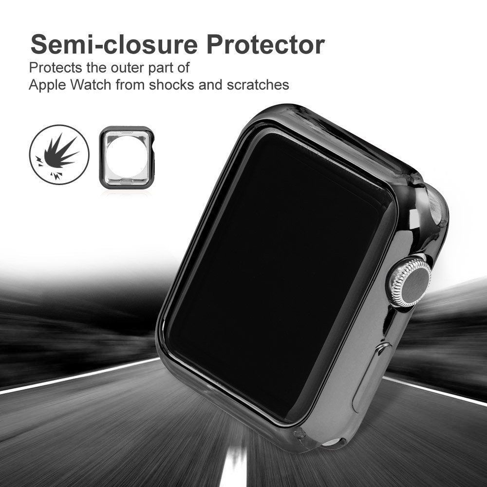 Ốp bảo vệ mặt đồng hồ từ nhựa TPU dành cho Apple Watch 40mm 44mm 38mm 42mm Series 5 4 3 2 1