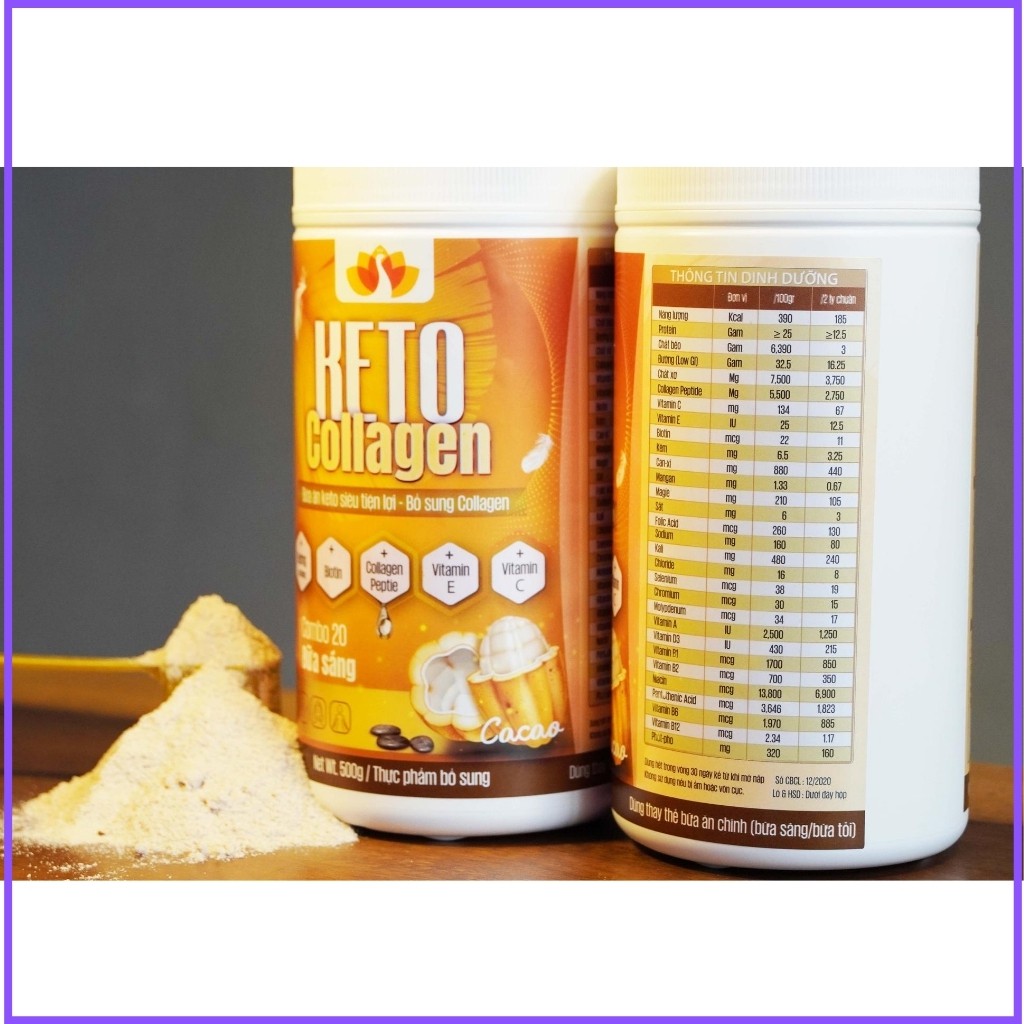 Giảm cân Keto Collagen KT01 – Bữa Ăn Keto Siêu Tiện Lợi – Giảm Cân Nhanh – Giảm Cân An Toàn (Hộp 500GRAM)