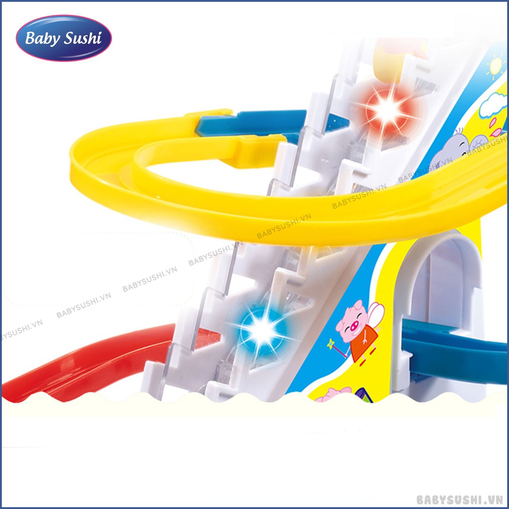 Bộ đồ chơi heo peppa, Đồ chơi trẻ em cầu trượt heo peppa