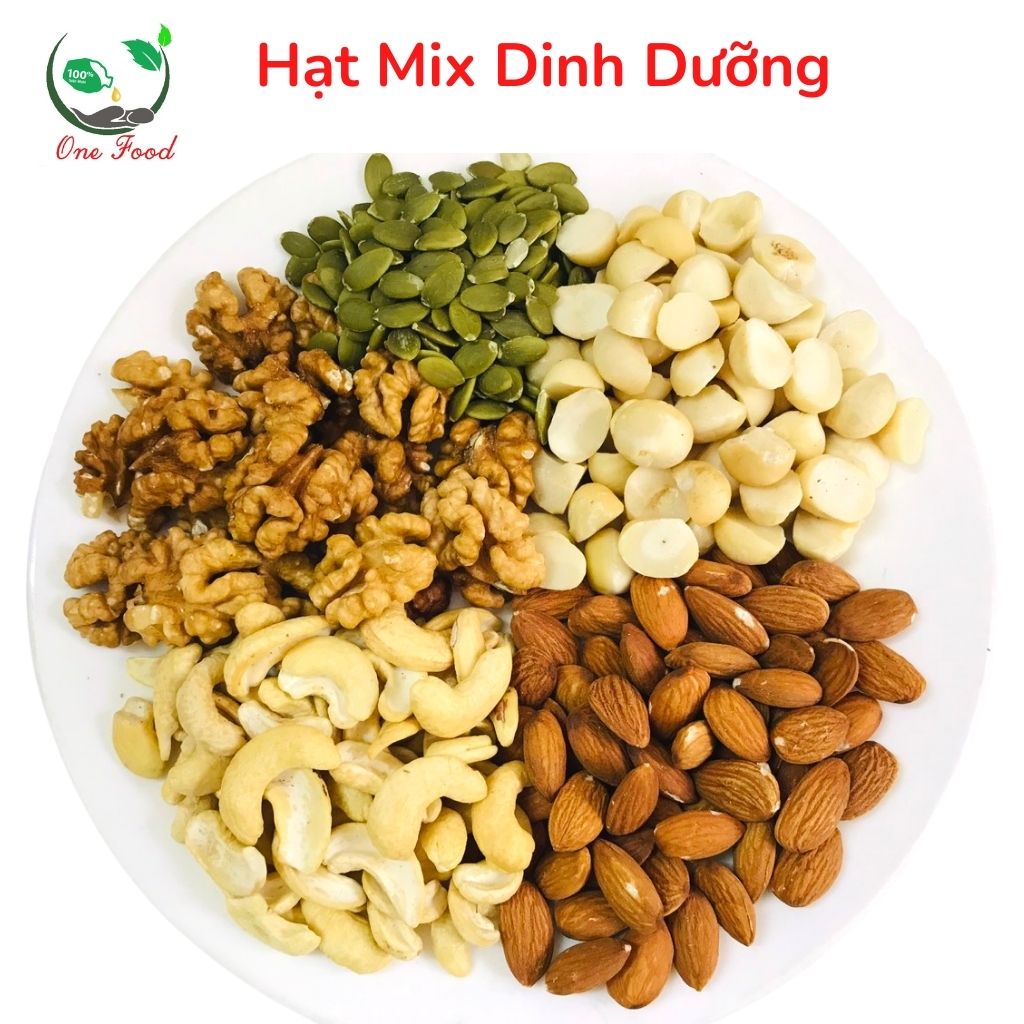 Hạt Dinh Dưỡng Mix Các Loại Hạt Tổng Hợp Sấy Khô, Óc Chó, Hạnh Nhân, Macca, Bí Xanh, Điều,Onefood68