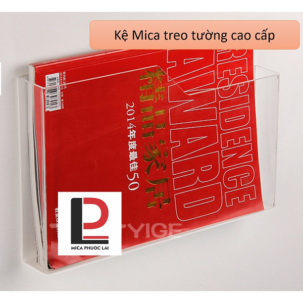 Kệ mica đựng tờ rơi treo tường a4