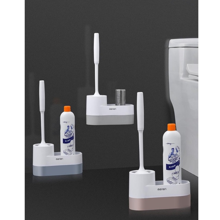 Bộ Chổi Cọ Vệ Sinh OENON Kèm Kệ Để Chổi Cọ Rửa Toilet Thông Minh Cao Cấp