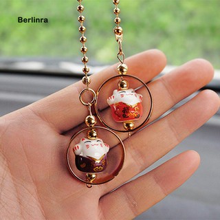 Phụ kiện treo trang trí xe hơi hình chú mèo may mắn dễ thương