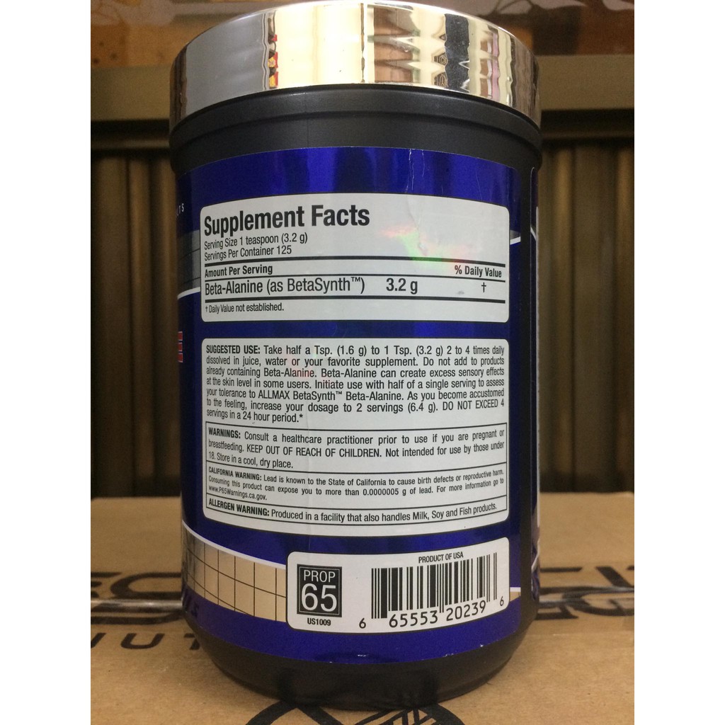Thực Phẩm Bổ Sung Allmax Beta Alanine  - Hàng Chính Hãng