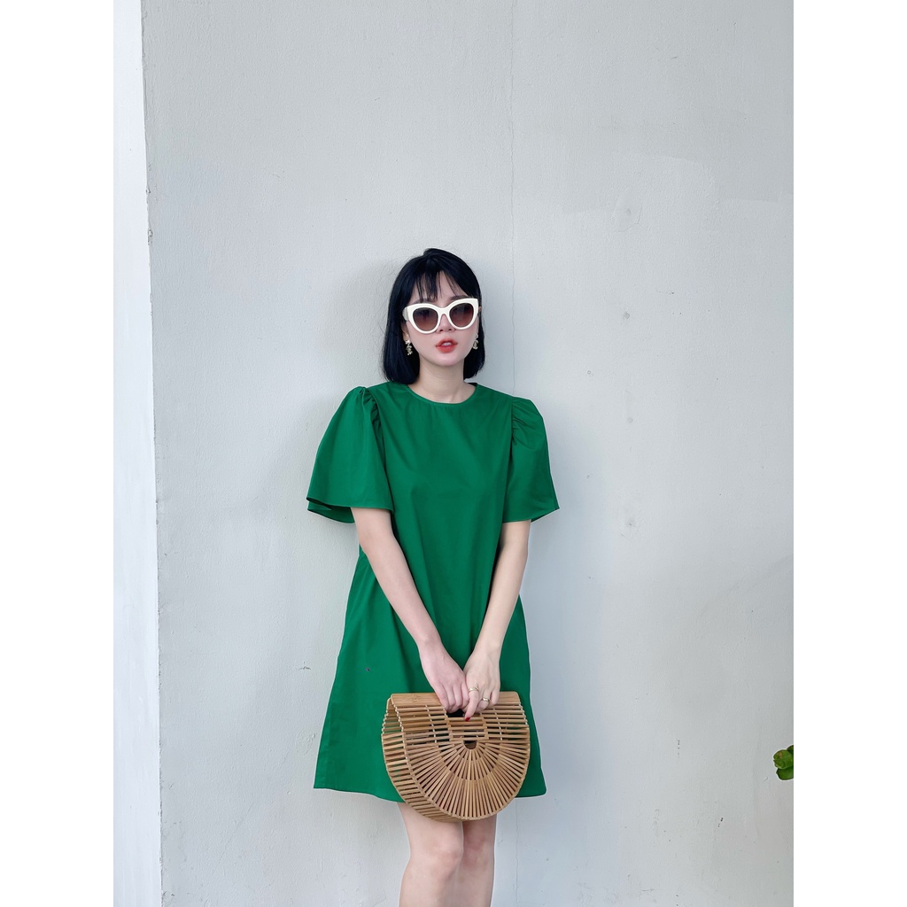 LIIN - Đầm Suông Nữ Trơn Tay Điệu Ruffle Sleeves Dress V00583 | BigBuy360 - bigbuy360.vn
