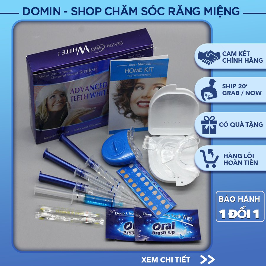 ComBo Tẩy Trắng Răng Tại Nhà Nhập Khẩu Từ Singapore (An Toàn Hiệu Quả Răng Trắng Lên 2 Đến 3 Tông Sau 3 Ngày Sử Dụng