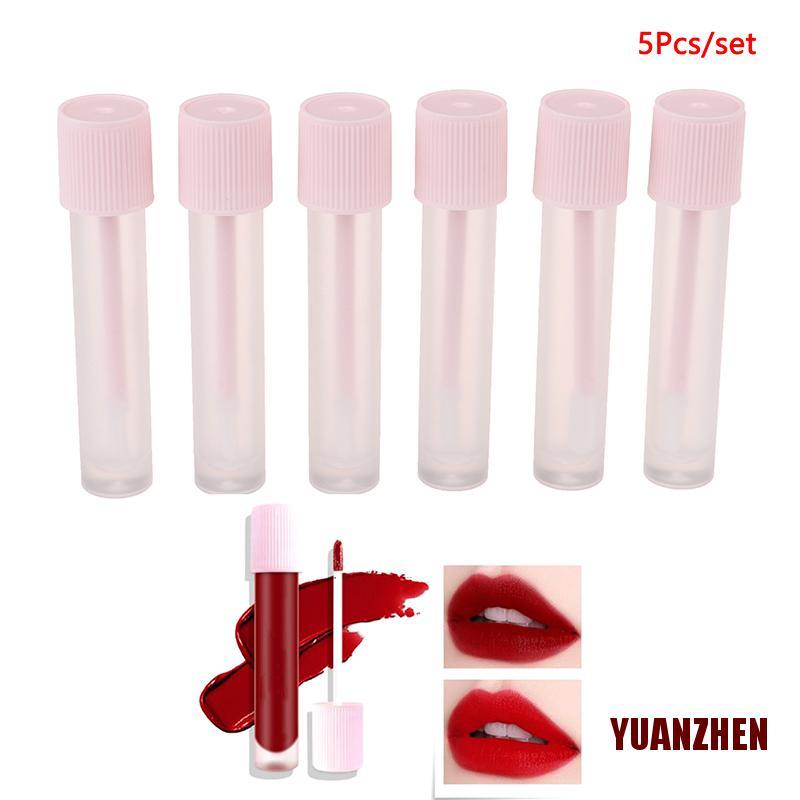 (hàng Mới Về) Set 5 Ống Rỗng Đựng Son Môi 4.5ml Tiện Dụng