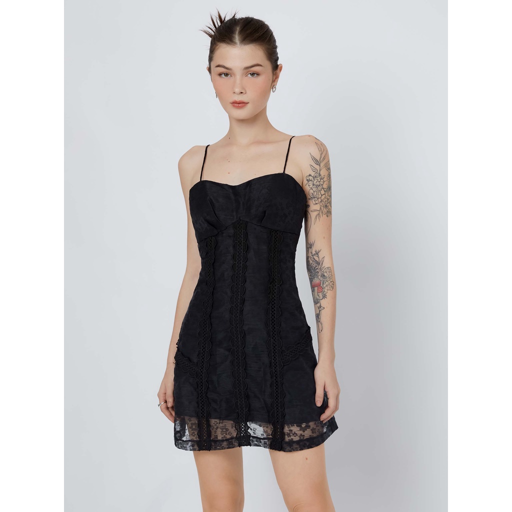 Đầm Nữ Lace Slip , Chất Vải Ren Hoa Thoải Mái , WDN000147,SOMEHOW