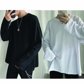 COMBO 2 ÁO THUN TAY DÀI TRƠN TRẮNG ĐEN