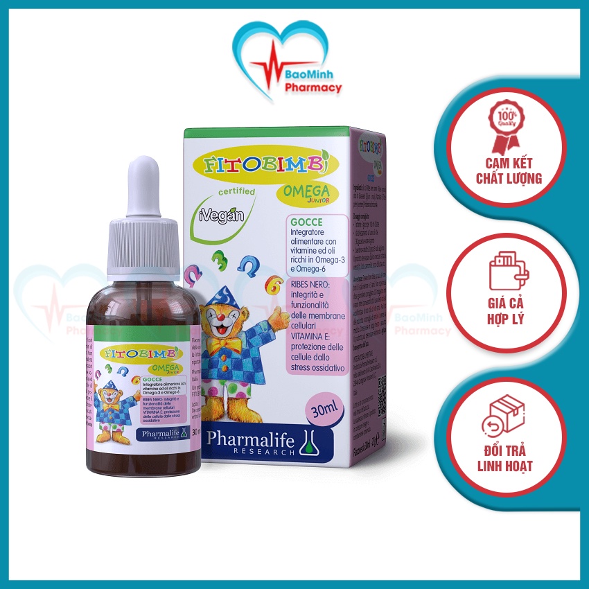 [FREESHIP] Bổ Sung Omega 3 Omega 6 Fitobimbi Omega Junior BM06 Giúp Phát Triển Não Bộ Cho Trẻ Nhỏ - 