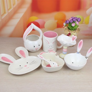 Bộ bát ăn dặm bằng sứ cao cấp 7 món cho bé