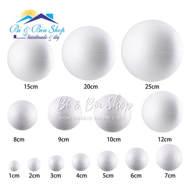 Quả Cầu Xốp Dùng Trang Trí Giáng Sinh, Làm Người Tuyết, Bó Hoa Cô Dâu