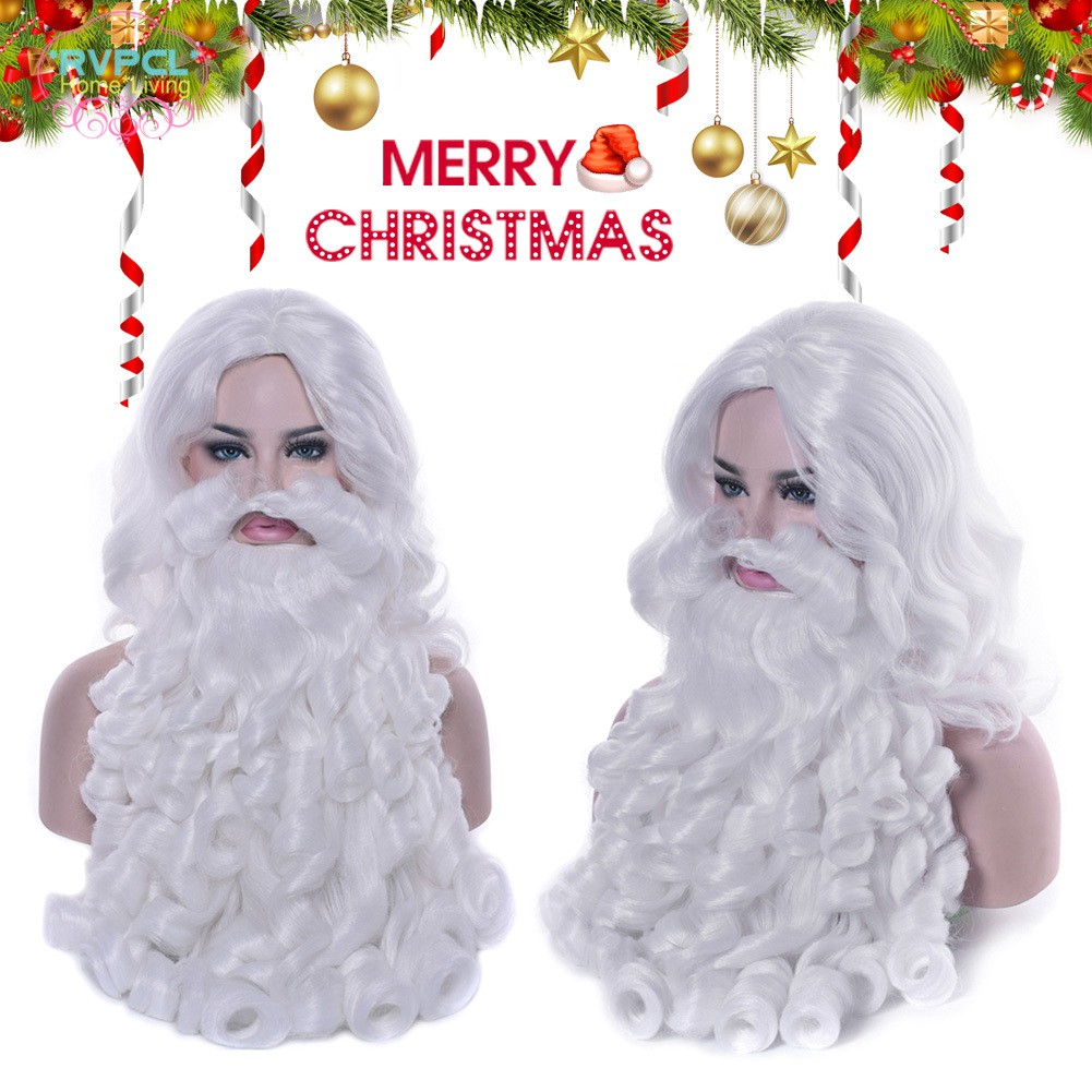 Bộ tóc giả & râu hóa trang ông già Noel