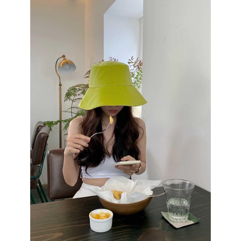 Nón Bucket Nhung Vành Rộng Lollipop Hat