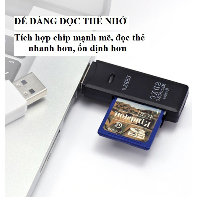 Đầu đọc thẻ nhớ USB 3.0 đọc thẻ SD, MicroSD tốc độ cao | BigBuy360 - bigbuy360.vn