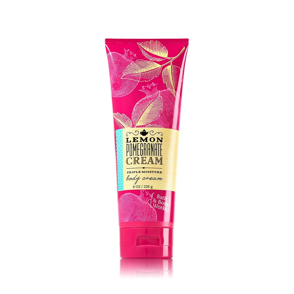 Kem dưỡng ẩm cơ thể Bath &amp; Body Works Lemon Pomegranate Triple Moisture Body Cream 226g (Mỹ)