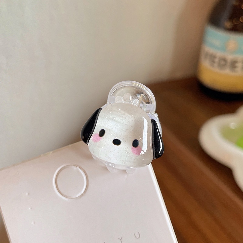 Kẹp Tóc Trong Suốt Lấp Lánh Họa Tiết Hoạt Hình Phong Cách Hàn Quốc Cho Nữ