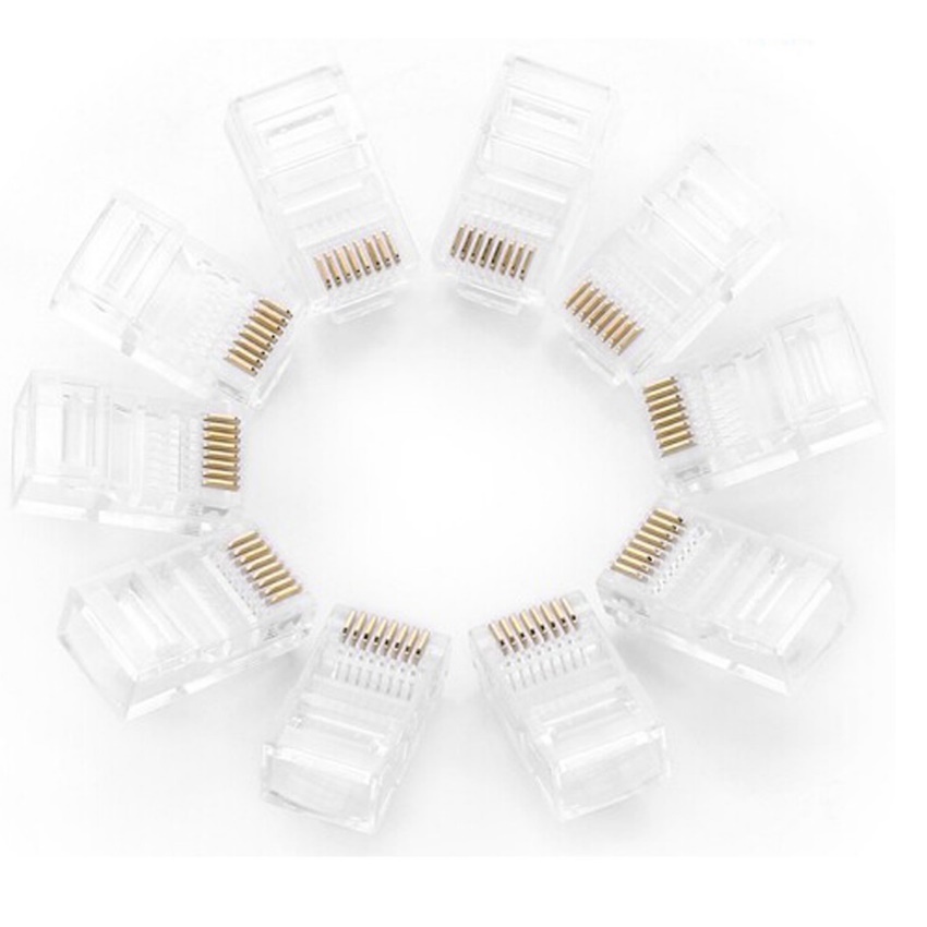 100 đầu j45 dùng bấm dây mạng ,đầu mạng Sắt 1 bọc 100 đầu mạng J45