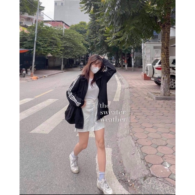 Áo khoác nỉ ba sọc🌸DAQUY20🌸áo nỉ ba sọc hotren phong cách trẻ chung năng động | BigBuy360 - bigbuy360.vn