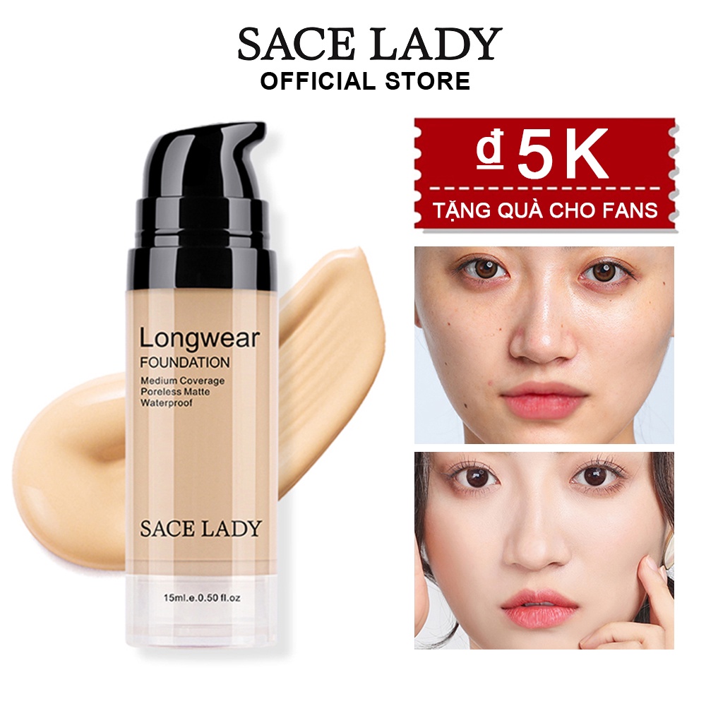 Kem Nền SACE LADY che khuyết điểm Chống Thấm Nước Lâu Trôi 15ml