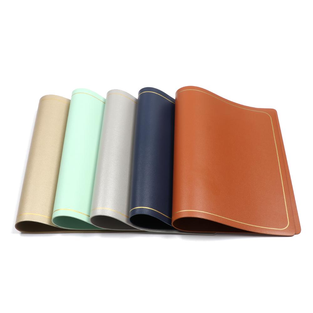 Tấm Lót Bàn Ăn Hình Tròn Bằng Da PU Mềm Cách Nhiệt Chống Thấm Nước/Dầu/Trượt