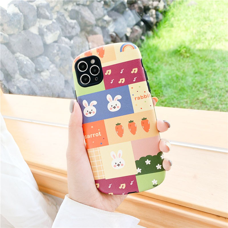 Ốp lưng iphone Thỏ Carrot IMD viền cong dày dặn 5/5s/6/6plus/6s/6splus/7/7plus/8/8plus/x/xr/xs/11/12/pro/max/plus/promax