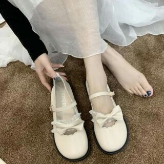 [Oder]Giày búp bê da nữlolita nơ ảnh thật ở cuối
