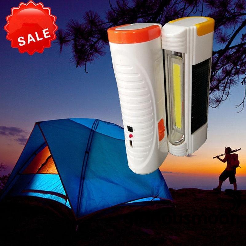 Đèn pin năng lượng mặt trời có cổng sạc USB dùng khi đi cắm trại