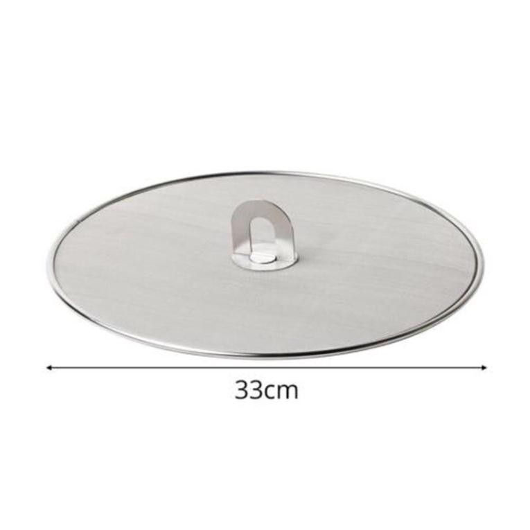 Lưới Đậy Chảo Chống Văng Dầu Mỡ Inox (núm cầm)