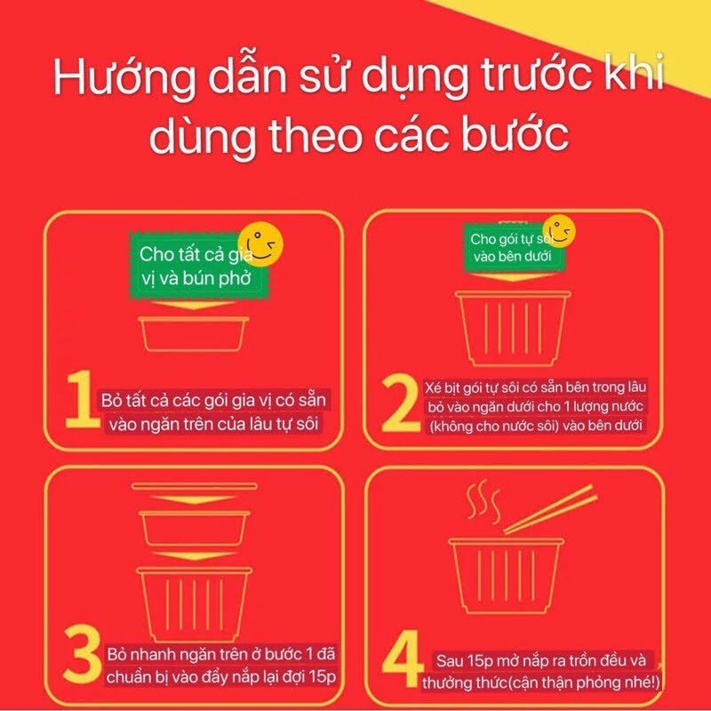 [ Siêu rẻ - Siêu ngon ] Combo 2 hộp Lẩu tự sôi Tiên Hưởng đăc sản Trùng Khánh (hộp 300gr ) | BigBuy360 - bigbuy360.vn