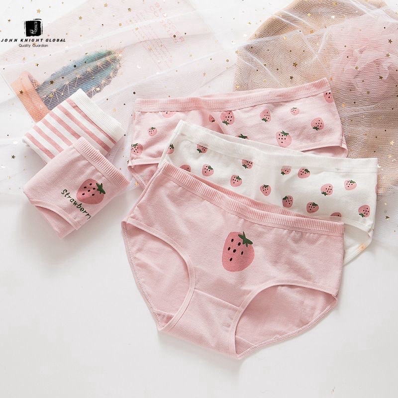 Quần Lót Cotton Nữ Hình Quả Dâu Siêu Xinh