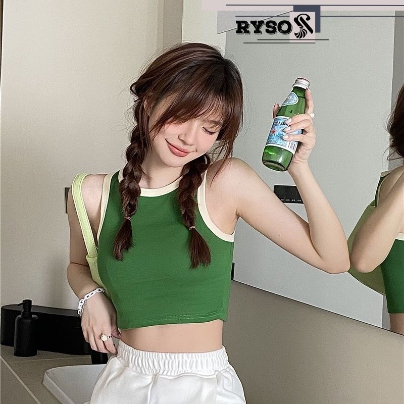 Áo 3 lỗ croptop chất thun gân siêu năng động