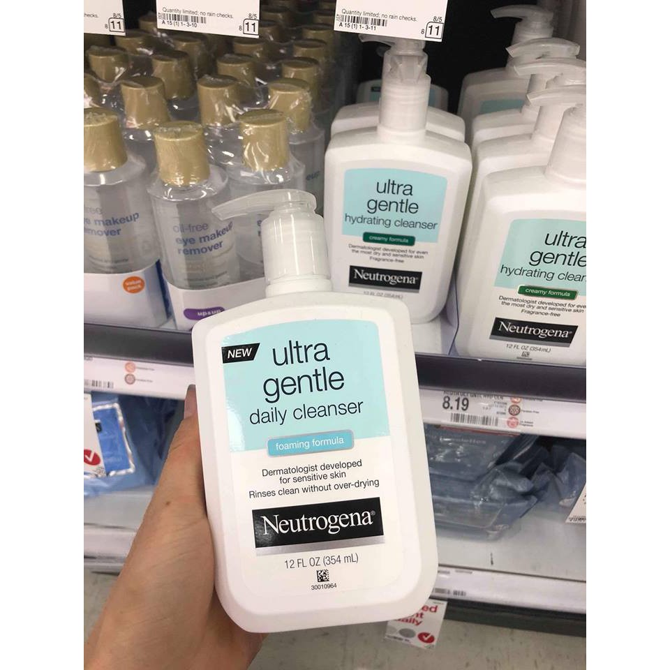 Sữa Rửa Mặt Neutrogena Ultra Gentle Daily Foaming Formula