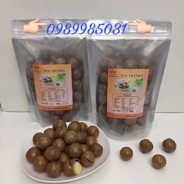 500g Quả Macca Úc nứt vỏ loại 1
