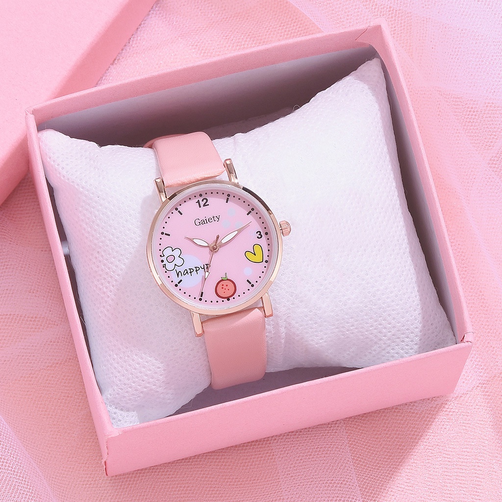Đồng hồ nữ thời trang Gaiety thiết kế dễ thương đồng hồ đeo tay học sinh món quà ý nghĩa giá siêu rẻ TE37