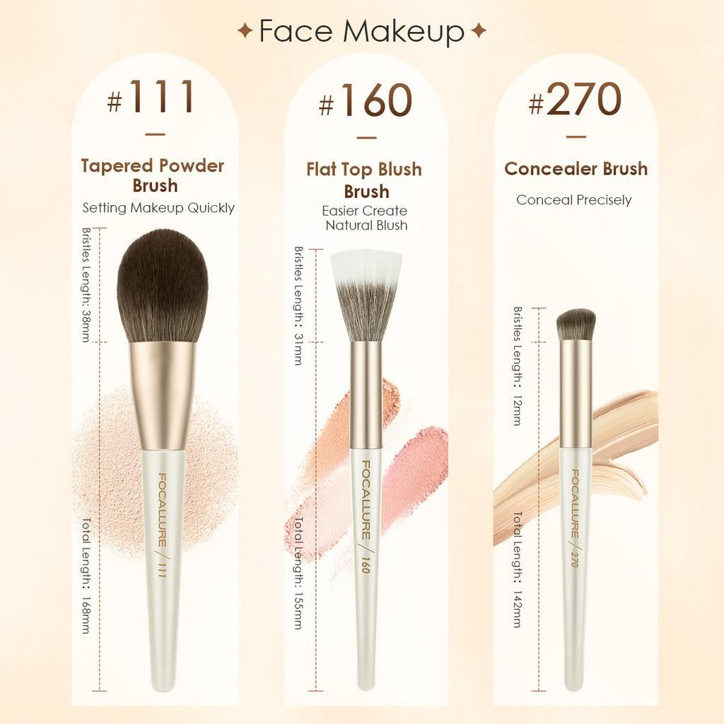 [Có Hộp Cover] Cọ trang điểm FOCALLURE - Mặt, Mắt, Chân Mày - Chuyên nghiệp, đa năng, mềm mại, độ chính xác cao